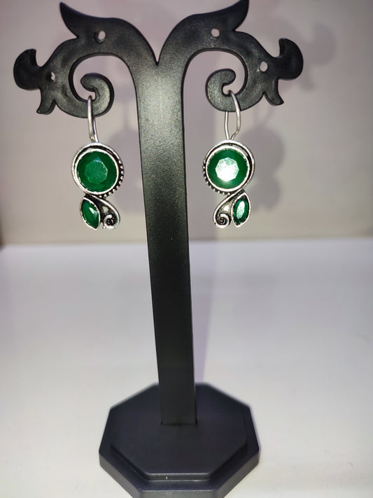 Earring 012 Green Stone